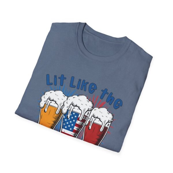 Lit Like the 4th of July Unisex Softstyle T-Shirt, Patriotic Tee, Summer Celebration Shirt, Gifts for Independence Day, Fun BBQ Apparel - Image 32