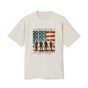 Patriotic Unisex Tee - Land of the Free - Brave American Heroes Shirt, Memorial Day Gift, Veteran's Day Tee, Independence Day Style, [...]