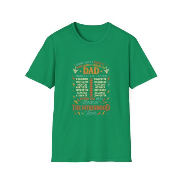 Dad's Rockin' Fatherhood Tour T-Shirt | Unisex Softstyle Tee for Father's Day, Gift for Dad, Family Reunion, Birthday, Dad Humor