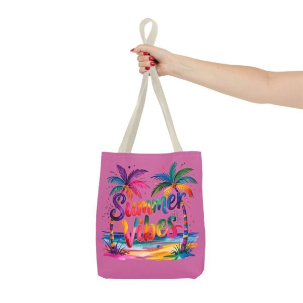Summer Vibes Tote Bag - Colorful Beach Bag, Fun Gift for Vacation, Shopping, Travel, Eco-Friendly Tote, Summer Accessories - Image 14