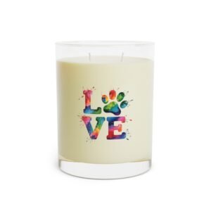 Love Dog Scented Candle – Full Glass, Aromatic Decor, Trick or Treat Gift, Cozy Home Fragrance, Autumn Aromatherapy