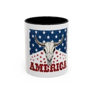 Patriotic Coffee Mug, Rustic Americana Cup, Gift for Veterans, July 4th Celebration, Home Decor, USA Decor