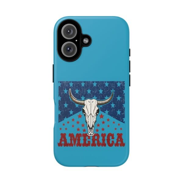 Tough Cases - American Flag Cow Skull Phone Case, Patriotic Phone Cover, Unique Cellphone Case, Gift for Her, Country Style Accessory - Image 5