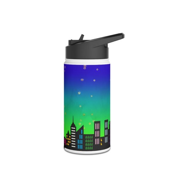 Cityscape Stainless Steel Water Bottle - Colorful Skyline Hydration Flask, Eco-Friendly Travel Mug, Perfect for Outdoors, Gym, and Gifts - Image 4