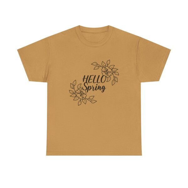 Hello Spring Floral Unisex Heavy Cotton Tee, Spring Tee, Floral T-Shirt, Gift for Her, Casual Wear, Seasonal Apparel - Image 16