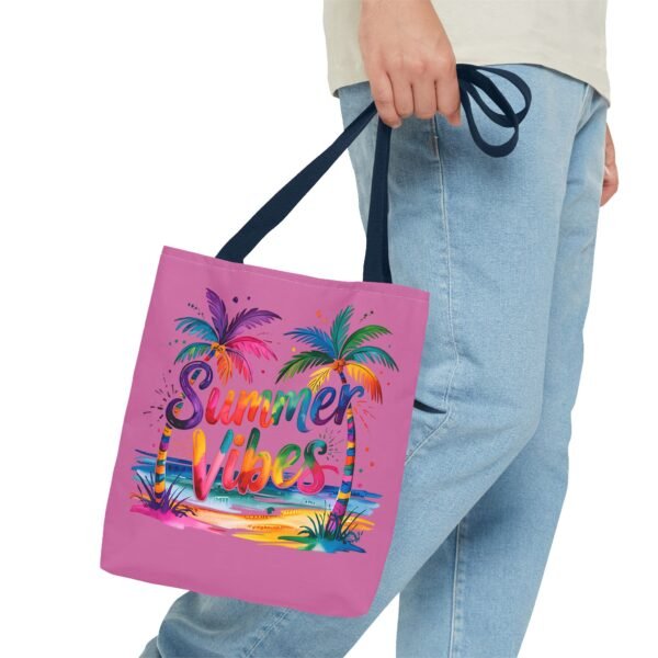 Summer Vibes Tote Bag - Colorful Beach Bag, Fun Gift for Vacation, Shopping, Travel, Eco-Friendly Tote, Summer Accessories - Image 17