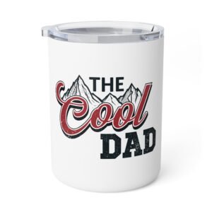 Cool Dad Insulated Coffee Mug | 10oz Dad Gift | Mountain Design | Camping Mug | Father’s Day Present | Travel Coffee Cup