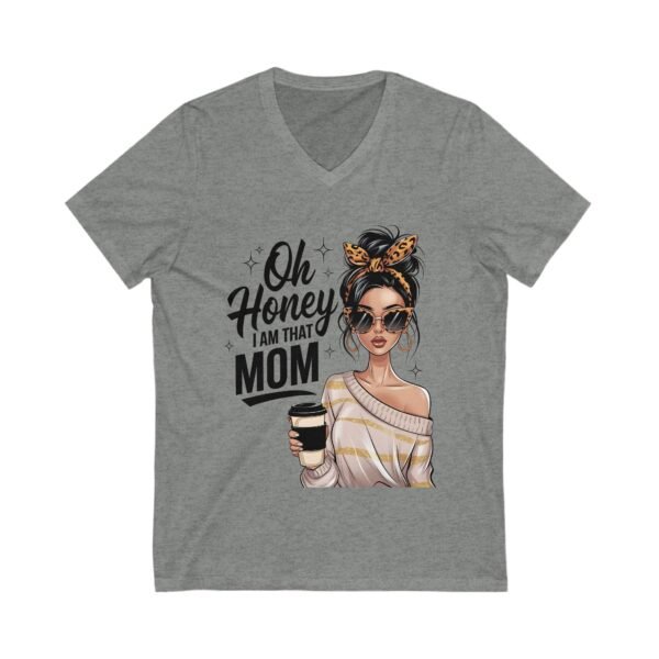 RML Oh Honey, I Am That Mom Infinity Love V-Neck Tee - Cute Sister Shirt, Gift for Sisters, Family Reunion Apparel, Birthday Gift, Infinity Symbol Design