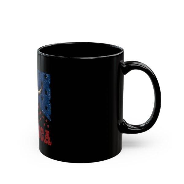 Patriotic Mug black ceramic, Independence Day and Memorial Day. - Image 2