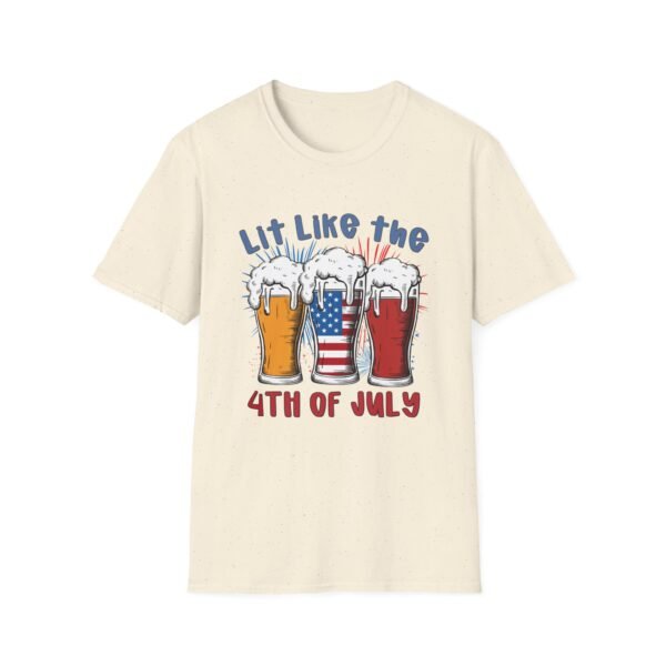 Lit Like the 4th of July Unisex Softstyle T-Shirt, Patriotic Tee, Summer Celebration Shirt, Gifts for Independence Day, Fun BBQ Apparel - Image 17