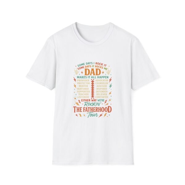 Dad's Rockin' Fatherhood Tour T-Shirt | Unisex Softstyle Tee for Father's Day, Gift for Dad, Family Reunion, Birthday, Dad Humor - Image 7