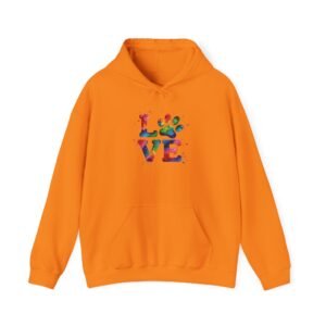 Colorful Paw Print Love Sweatshirt | Unisex Hoodie for Pet Lovers, Animal Rescue Fundraiser, Cozy Gift, Cute & Comfy Wear