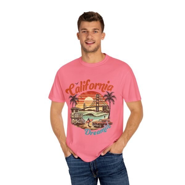 California Dreamin' Unisex Garment-Dyed T-shirt, Vintage Style Tee, Summer Apparel, Beachwear, Travel Gift, Casual Fashion - Image 67