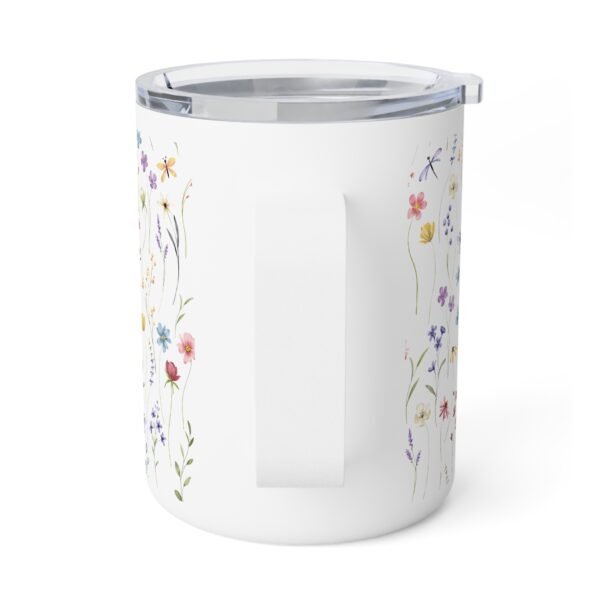Floral Insulated Coffee Mug, Flower Mug, Gift for Her, Warm Beverage Cup, Spring Decor, Unique Tea Mug, Floral Design Coffee Cup - Image 2