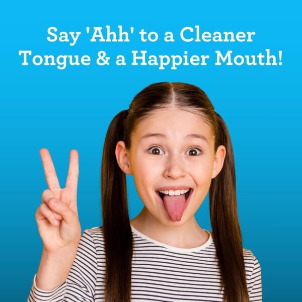 GuruNanda Kids Tongue Scraper (2-Pack) with Travel... - Image 8