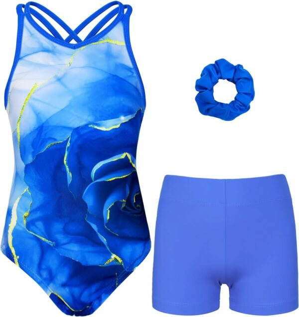 Gymnastics Leotards for Girls With Polyamide Short... - Image 2