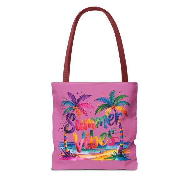 Summer Vibes Tote Bag - Colorful Beach Bag, Fun Gift for Vacation, Shopping, Travel, Eco-Friendly Tote, Summer Accessories - Image 2