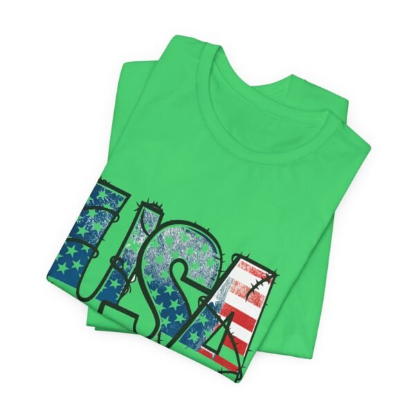USA Flag Patriotic Tee, Unisex Short Sleeve T-Shirt, Fourth of July Gift, Americana Apparel, Casual Summer Shirt - Image 22