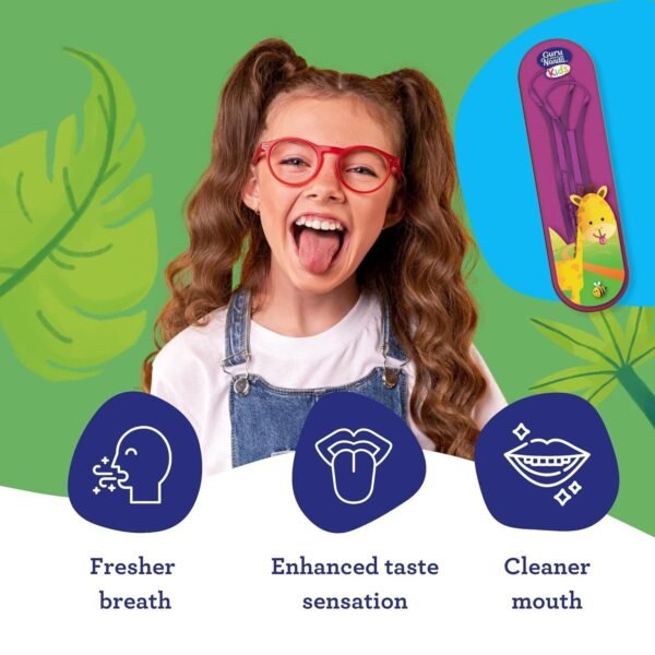 GuruNanda Kids Tongue Scraper (2-Pack) with Travel... - Image 5