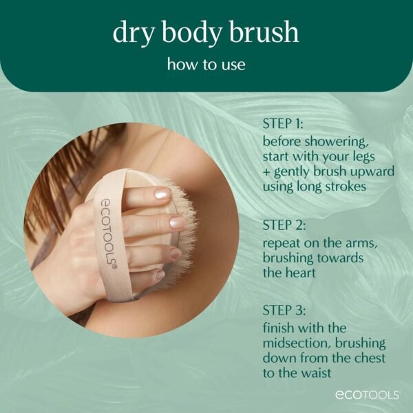 EcoTools Dry Brush, Gentle Exfoliating Scrubber fo... - Image 5