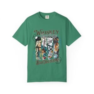Whiskey Cowboys Bad Decisions T-shirt, Vintage Graphic Tee, Unisex Casual Wear, Perfect for Music Lovers, Festival Outfits, Everyday Comfort