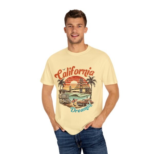 California Dreamin' Unisex Garment-Dyed T-shirt, Vintage Style Tee, Summer Apparel, Beachwear, Travel Gift, Casual Fashion - Image 31