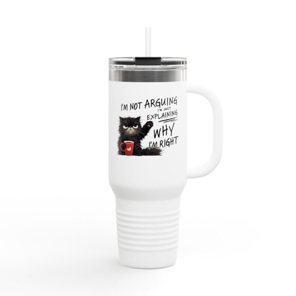 Funny Cat Insulated Travel Mug, 40oz – Perfect for Coffee Lovers, Gifts for Cat Owners, Humor Gifts, Travel Coffee Cup, Vacation Mug - Image 7