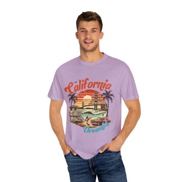 California Dreamin' Unisex Garment-Dyed T-shirt, Vintage Style Tee, Summer Apparel, Beachwear, Travel Gift, Casual Fashion - Image 63
