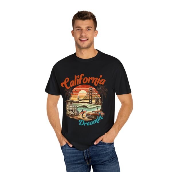 California Dreamin' Unisex Garment-Dyed T-shirt, Vintage Style Tee, Summer Apparel, Beachwear, Travel Gift, Casual Fashion - Image 59