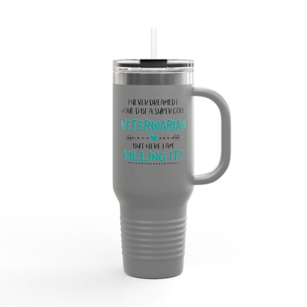 Veterinarian Travel Mug, 40oz Insulated Coffee Cup, Funny Vet Gift, Pet Lover Present, Animal Care Hydration Container