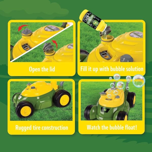 John Deere Bubble Lawn Mower for Toddlers, Bubble ... - Image 6