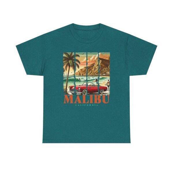 Malibu Vibes Unisex Heavy Cotton Tee, Vintage California T-Shirt, Beachwear, Summer Outing, Casual Wear, Gift for Travelers - Image 41