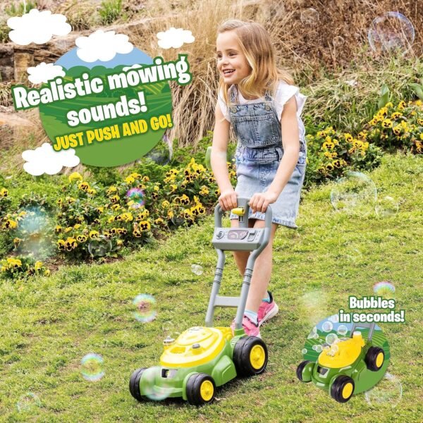 John Deere Bubble Lawn Mower for Toddlers, Bubble ... - Image 3