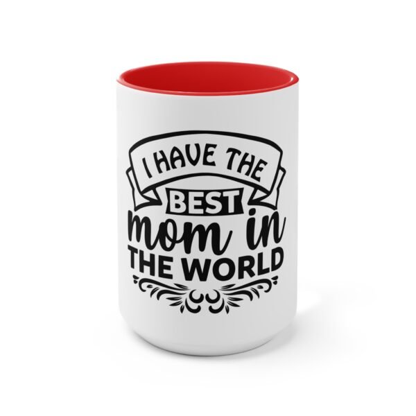 Best Mom Accent Mug - Gift for Mother's Day, Coffee Lover, Cute Ceramic Cup, Personalized Present, Thoughtful Reminder
