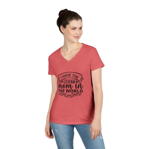 Best Mom V-Neck T-Shirt | Gift for Mom, Mother's Day Top, Casual Wear, Family Celebration Tee, Funny Mom Shirt - Image 9