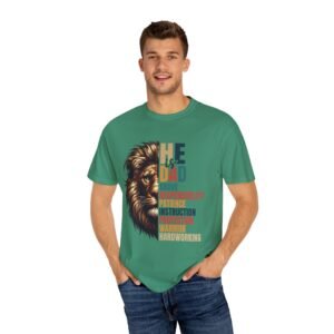 He is Dad Lion Graphic T-Shirt, Father’s Day Gift, Unisex Tee, Dad Humor Shirt, Gift for Dad, Warrior Dad Apparel