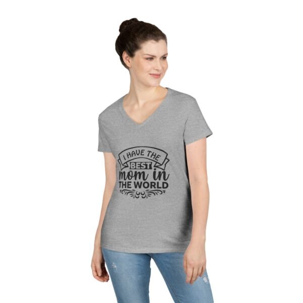 Best Mom V-Neck T-Shirt | Gift for Mom, Mother's Day Top, Casual Wear, Family Celebration Tee, Funny Mom Shirt - Image 12