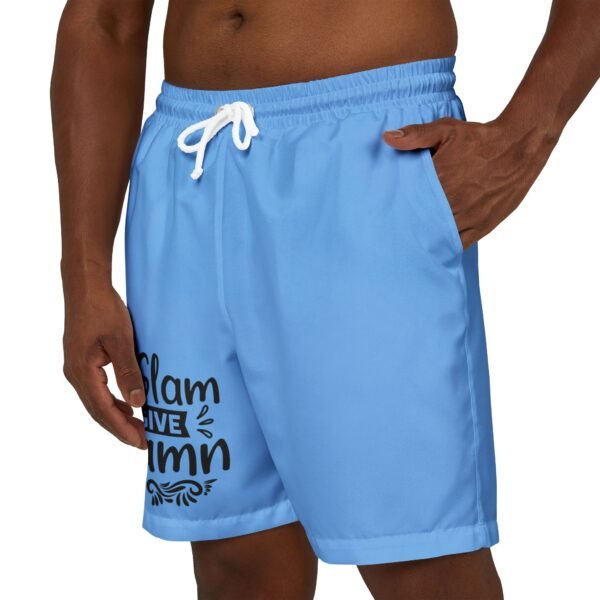 Too Glam to Give a Damn Swim Shorts, Fun Beachwear, Summer Vacation Essentials, Unisex Beach Shorts, Pool Party Attire - Image 3