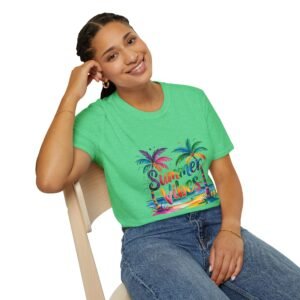 Summer Vibes Unisex Softstyle T-Shirt, Beachwear, Gift for Travelers, Summer Apparel, Tropical T-Shirt, Vacation Tee