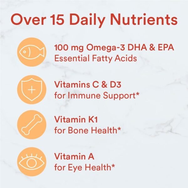 SmartyPants Kids Multivitamin Gummies: Omega 3 Fis... - Image 7