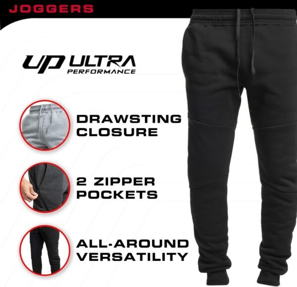 Ultra Performance 3 Pack Fleece Active Tech Jogger... - Image 6