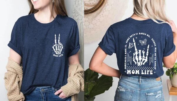 Mama Shirts for Women Mom Life Letter Print T-Shir... - Image 3