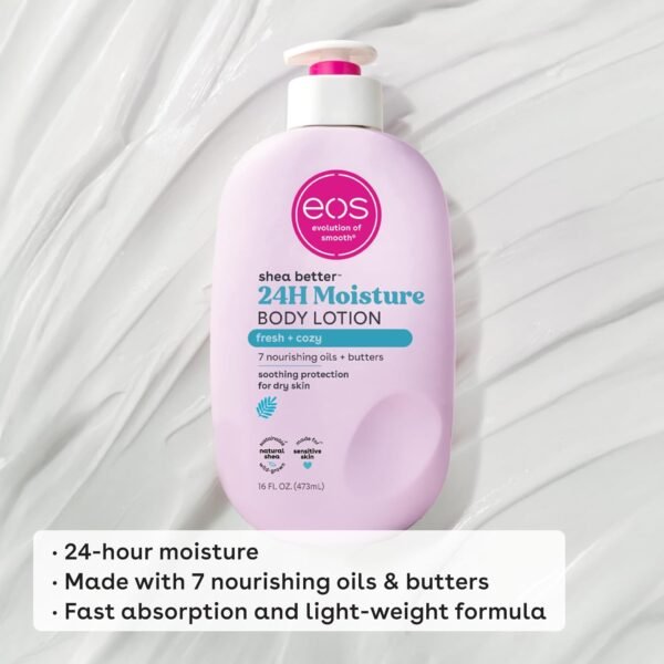eos Shea Better Body Lotion- Fresh & Cozy, 24-Hour... - Image 5