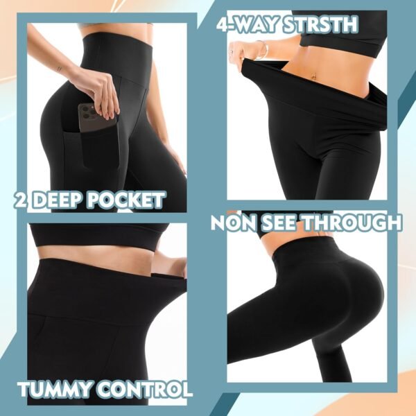SINOPHANT High Waisted Leggings with Pockets Women... - Image 4