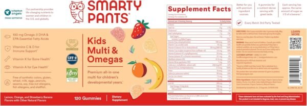 SmartyPants Kids Multivitamin Gummies: Omega 3 Fis... - Image 14