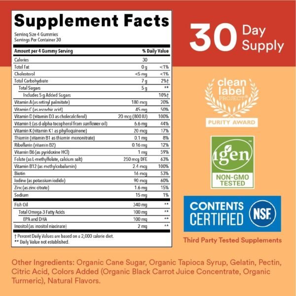 SmartyPants Kids Multivitamin Gummies: Omega 3 Fis... - Image 5