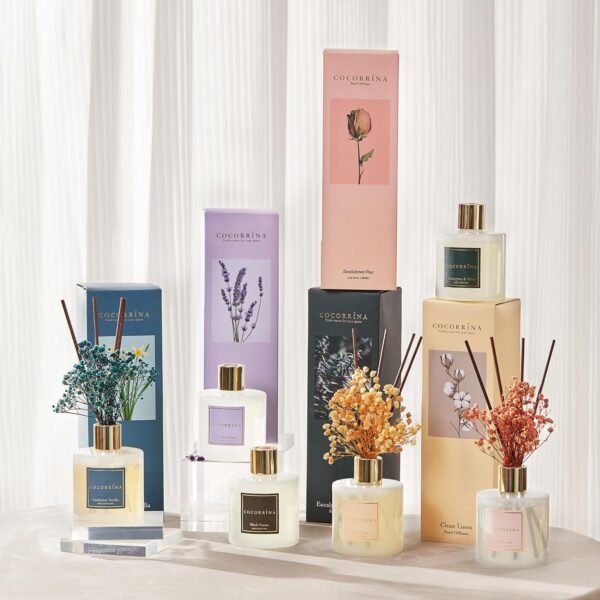 Cocorrína Reed Diffuser Set, 6.7 oz Clean Linen Sc... - Image 7
