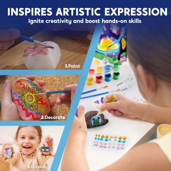 JOYIN Rock Painting Kit- Glow in The Dark Rock Kit... - Image 4