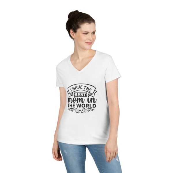 Best Mom V-Neck T-Shirt | Gift for Mom, Mother's Day Top, Casual Wear, Family Celebration Tee, Funny Mom Shirt - Image 6
