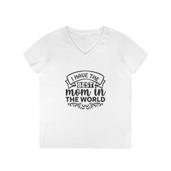 Best Mom V-Neck T-Shirt | Gift for Mom, Mother's Day Top, Casual Wear, Family Celebration Tee, Funny Mom Shirt - Image 4